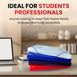 A4 Clearview Blue Box File with Elastic Closure