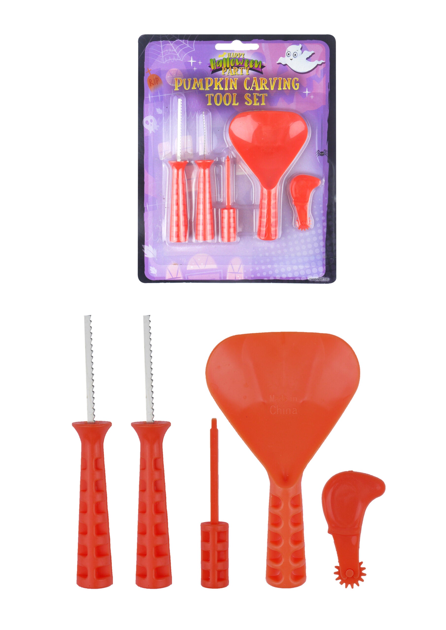 Halloween Pumpkin Carving Kit Tool 5 Pcs Set (DNLE)