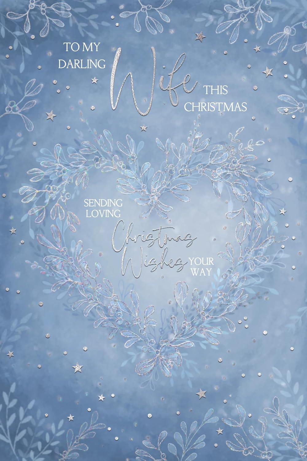 Winter Wonderland Heart Design Wife Christmas Card