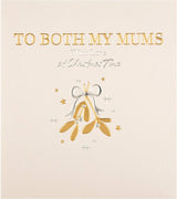 Christmas Studio Card for 'Both My Mums' with Simple Gold Foiled Design {DC}