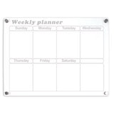 Glass Dry Erase Magnet Whiteboard Weekly Planner for Refrigerator 40×30×0.3 cm