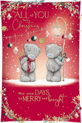 Bears Holding Gifts To All Of You Christmas Card