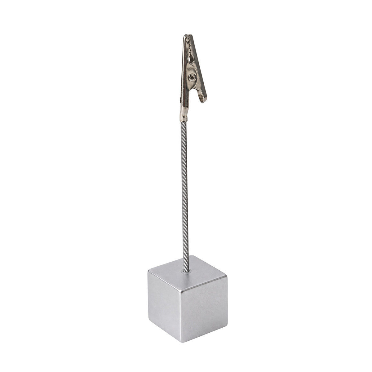 Photo Holder Clip with Square Silver Coloured Resin Base