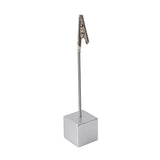 Photo Holder Clip with Square Silver Coloured Resin Base