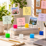 Photo Holder Clip with Square Green Coloured Resin Base