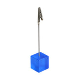 Photo Holder Clip with Square Blue Coloured Resin Base