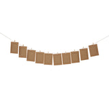 Kraft Photo Frame Banner Set with Wooden Pegs and Hemp Twine