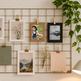 White Photo Frame Banner Set with Wooden Pegs and Hemp Twine