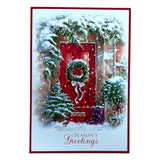 Snowy Red Door Pack of 20 in 4 Designs Season's Greetings Christmas Cards