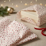 Pack of 5 Confetti Dots Design 50 x 70 cm Luxury Red Foil Tissue Sheets - Christmas, Birthday, Valentine