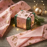 Pack of 5 Birthday Bliss Design 50 x 70 cm Luxury Gold Foil Tissue Sheets - Party, Gift, Cake, Celebration