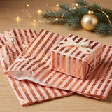 Pack of 5 Abstract Stripes Design 50 x 70 cm Luxury Gold Foil Tissue Sheets - Wedding, Christmas, Celebration