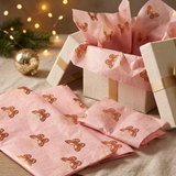 Pack of 5 Fluttering Butterflies Design 50 x 70 cm Luxury Gold Foil Tissue Sheets - Summer, Holiday, Spring