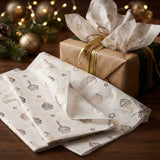 Pack of 5 Sweet Celebration Design 50 x 70 cm Luxury Silver Foil Tissue Sheets - Birthday, Cake