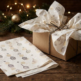 Pack of 5 Sweet Celebration Design 50 x 70 cm Luxury Silver Foil Tissue Sheets - Birthday, Cake