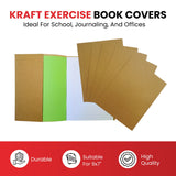 Pack of 5 9x7" Kraft Paper Exercise Book Covers by Janrax