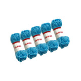Pack of 5 Light Blue Acrylic Yarn Rolls – 10g each, 4 Strand 8 Ply Knitting Wool
