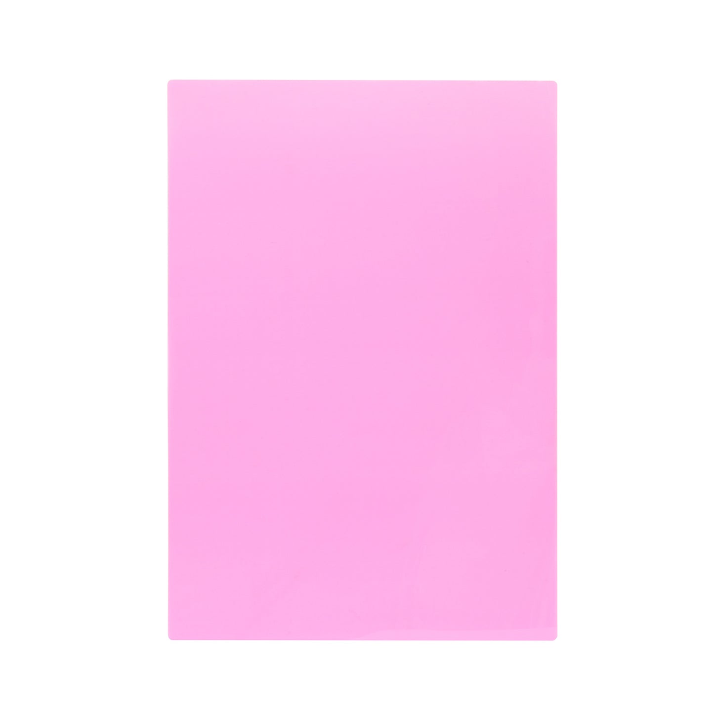 Pack of 8 A4 Plain Pink Dyslexia Overlay Reading Sheets – PET Material, Rounded Corners