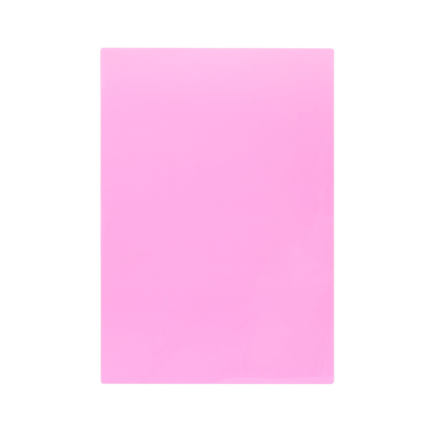 Pack of 8 A4 Plain Pink Dyslexia Overlay Reading Sheets – PET Material, Rounded Corners