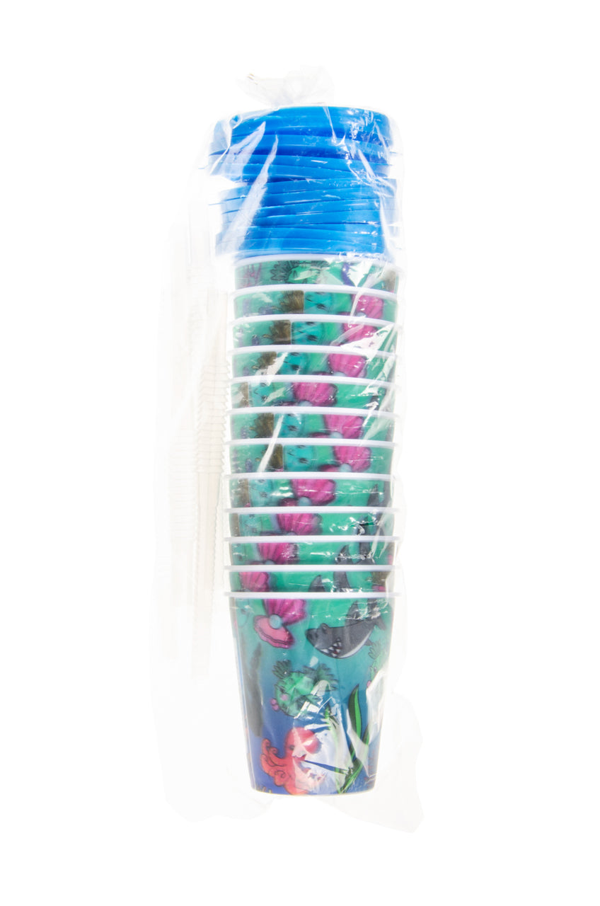 Sea Animals 3D Cup With Straw and Lid