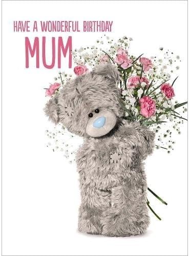 Wonderful Mum Birthday Bear Photo Finish Card 