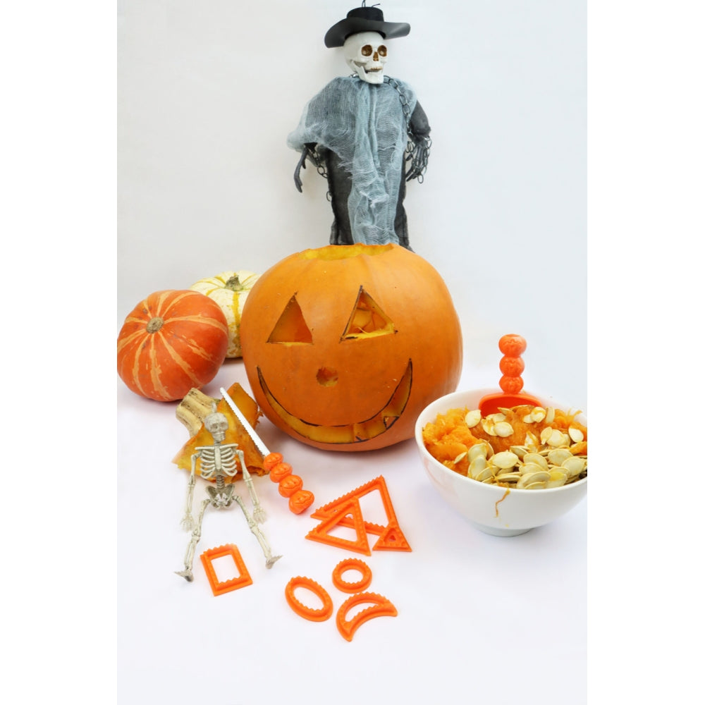 9 Piece Pumpkin Carving Tool Set Halloween Party Stencils Cutter Scooper (DNLE)