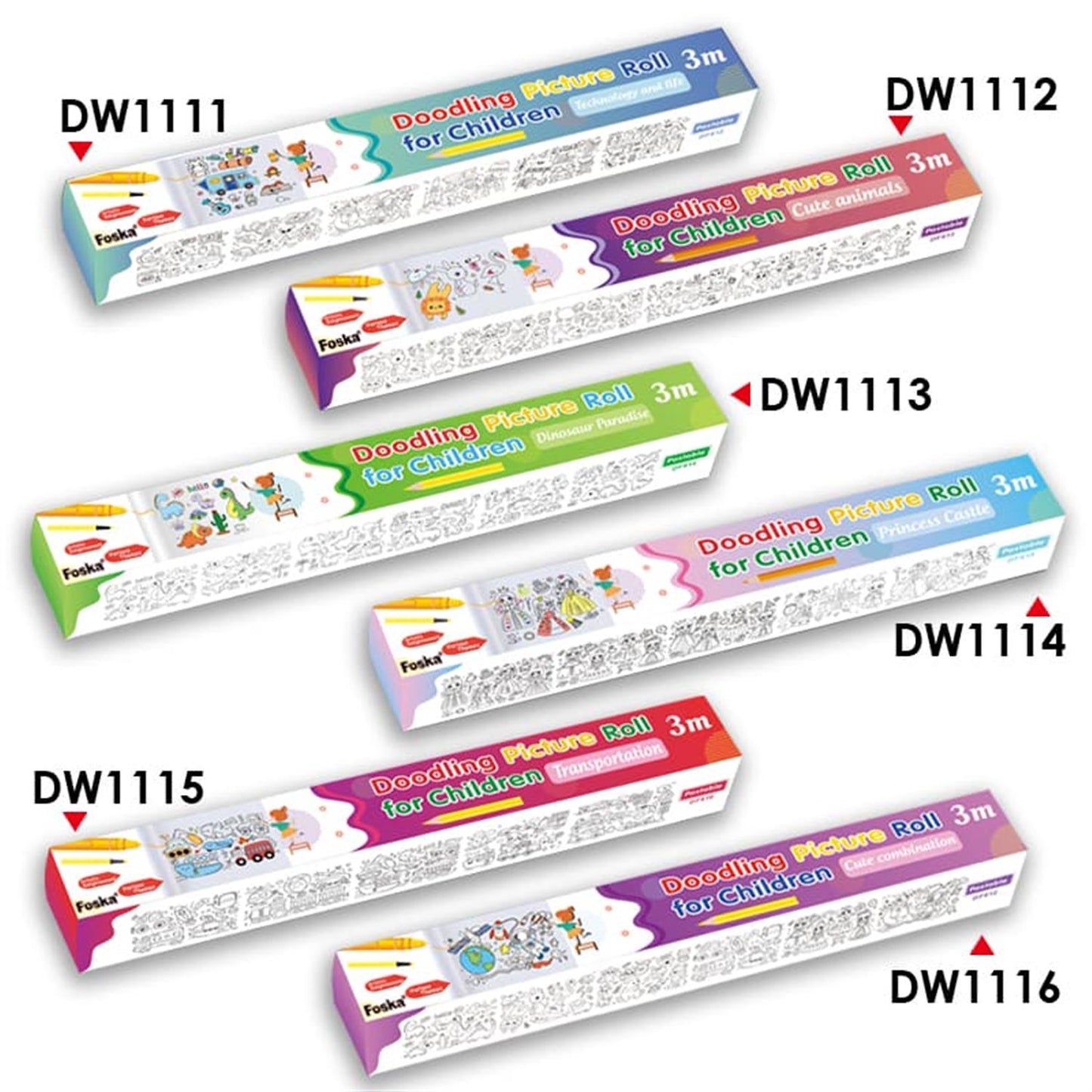 Transportation DIY Long Painting Paper Roll for Kids 30×300cm