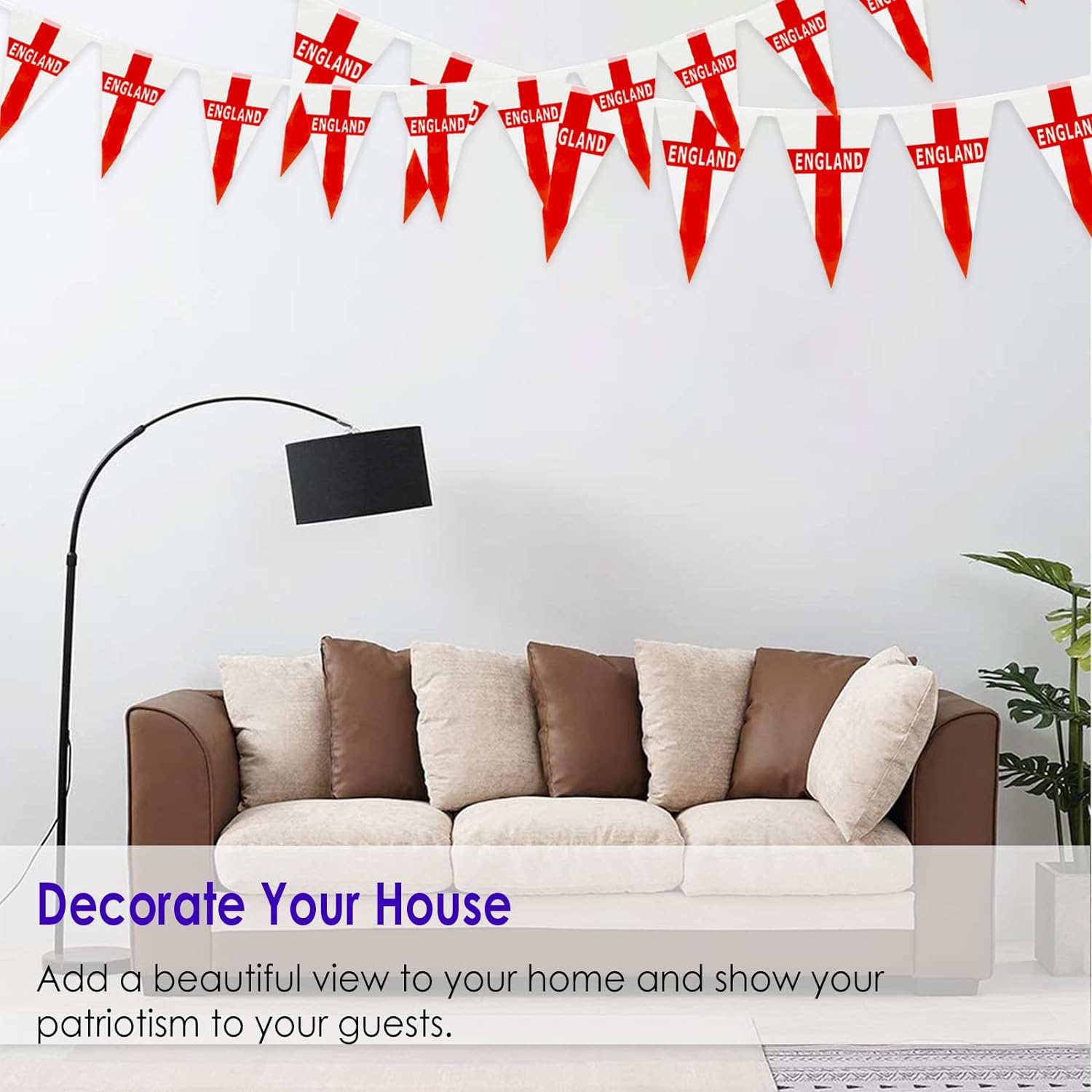 St George Bunting 5m with PVC 12 Flags