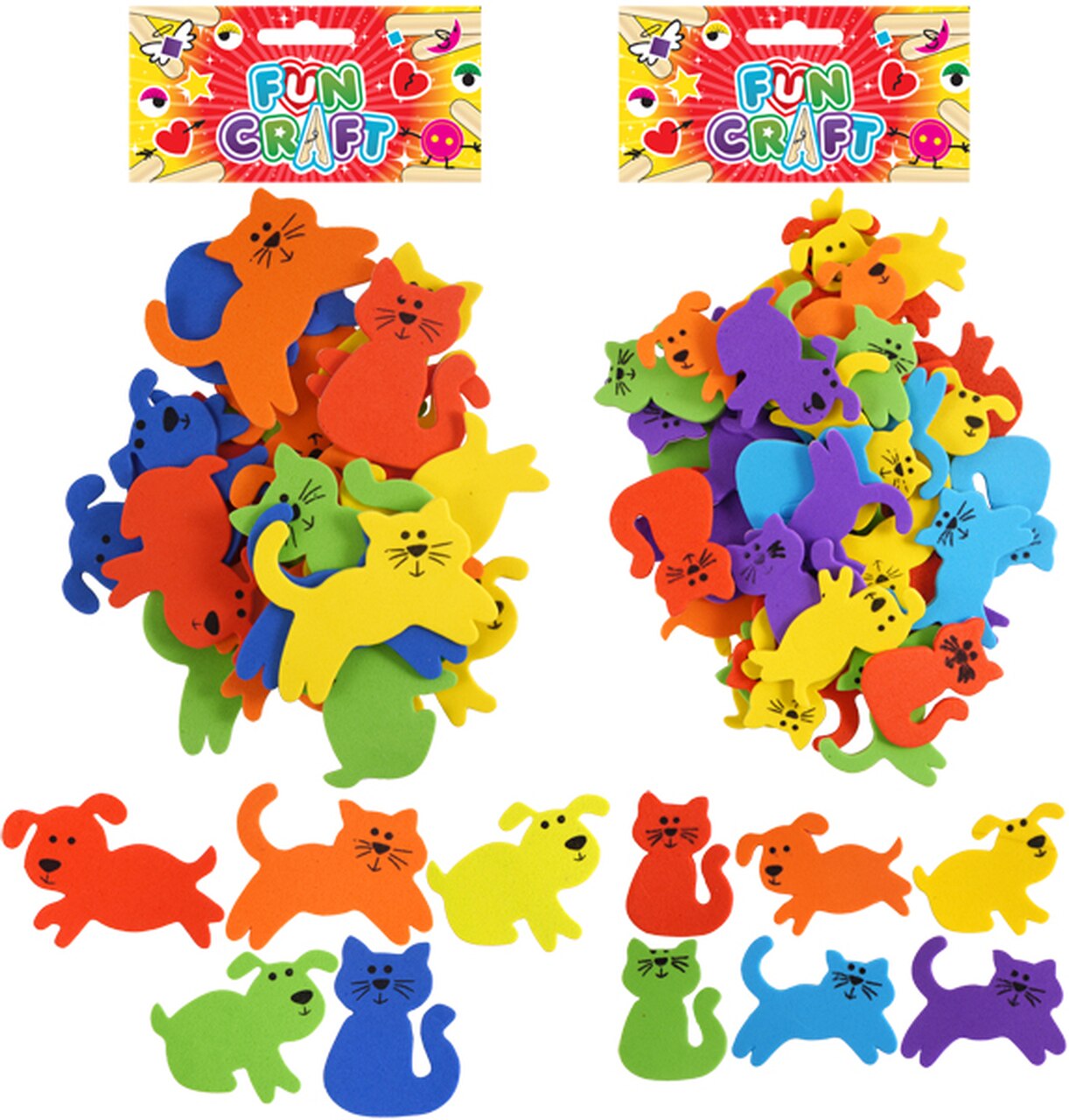 Craft Kit Foam Cats and Dogs 14g {DC}