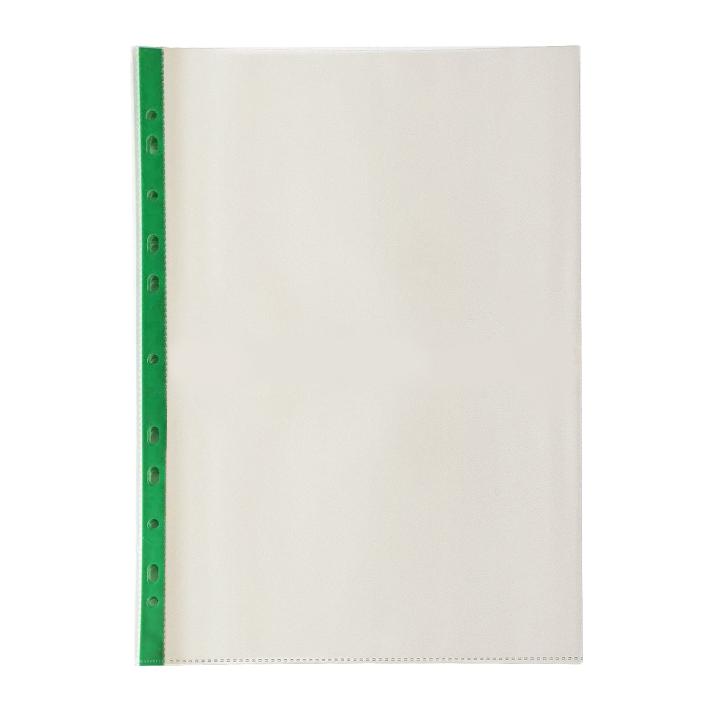 Pack of 100 A4 Premium Glass Clear Punched Pockets (90 Micron) - 708099