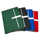 Single B5 96 Sheets Ruled PU Leather Hardcover Notebook with Button Closure