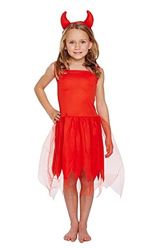 Toddler Devil Girl Fancy Dress Up Costume Ages 3 Years {DC}