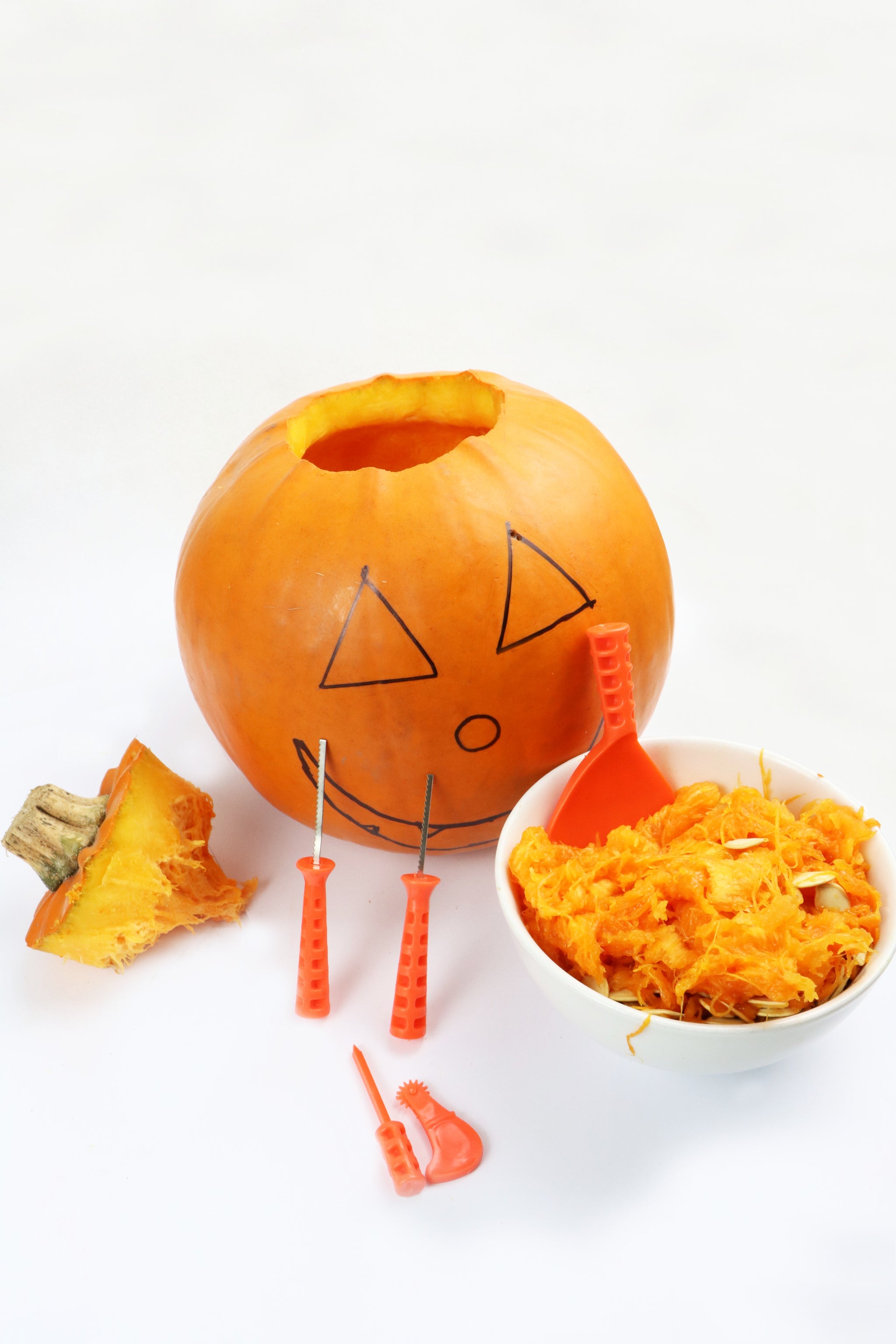 Halloween Pumpkin Carving Kit Tool 5 Pcs Set (DNLE)