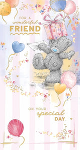 Bear Balancing Gift On Head Wonderful Friend Birthday Card
