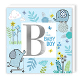 B Is For Baby Boy New Arrival New Baby Congratulations Card