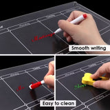 Glass Dry Erase Magnet Whiteboard Weekly Planner for Refrigerator 40×30×0.3 cm