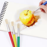 Pack 4 Bristle Head And Chunky Plastic Body Artist Brushes