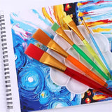 5 Pieces Plastic Handle Nylon Artist Brush for Painting