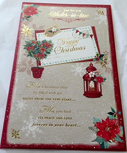 SISTER-IN-LAW - NICE VERSE GOLD FOIL CHRISTMAS CARD