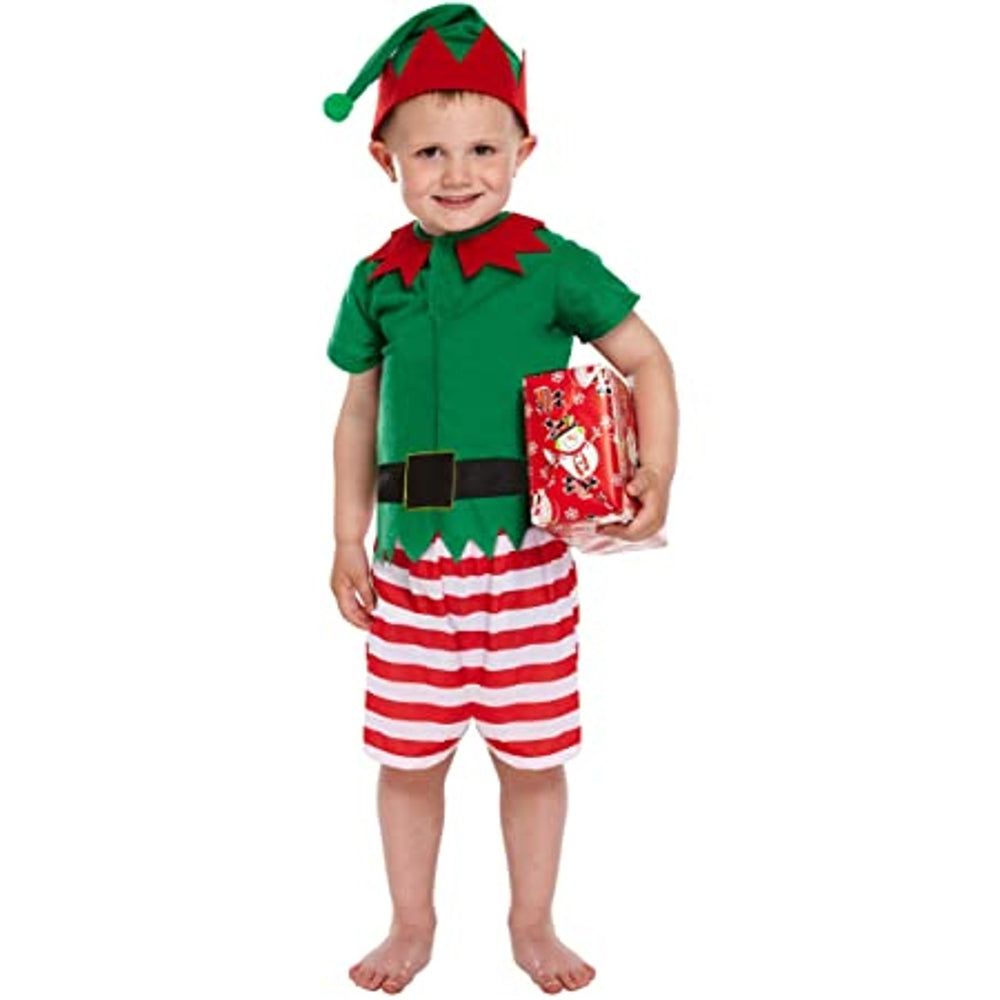 Toddler Boy Santas Little Helper Fancy Dress Costume {DC}