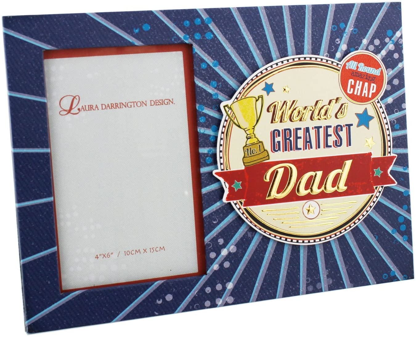 Worlds Greatest Dad Photo Frame 4" x 6" {DC}