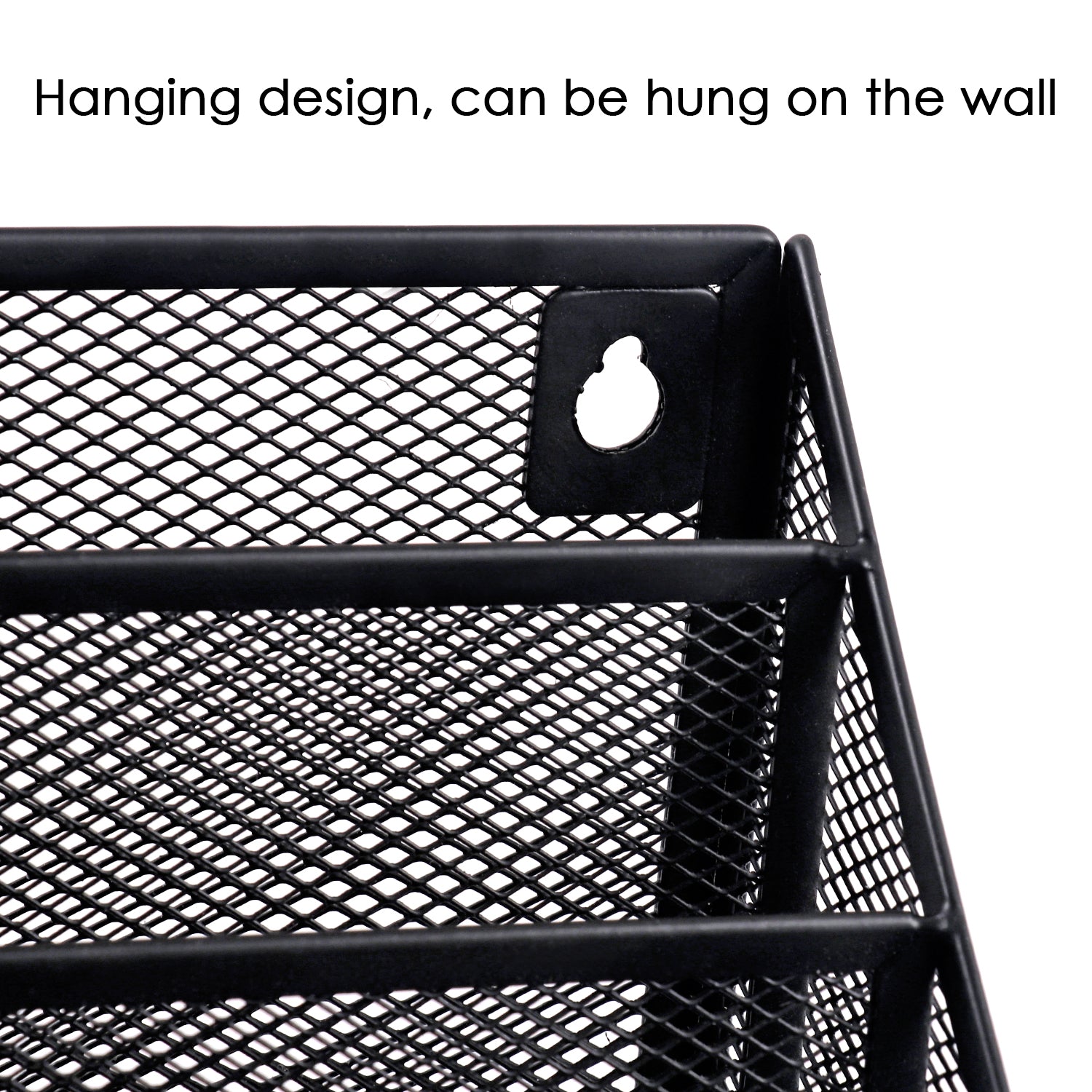 Wire Mesh Magazine Holder with Hanging Holes