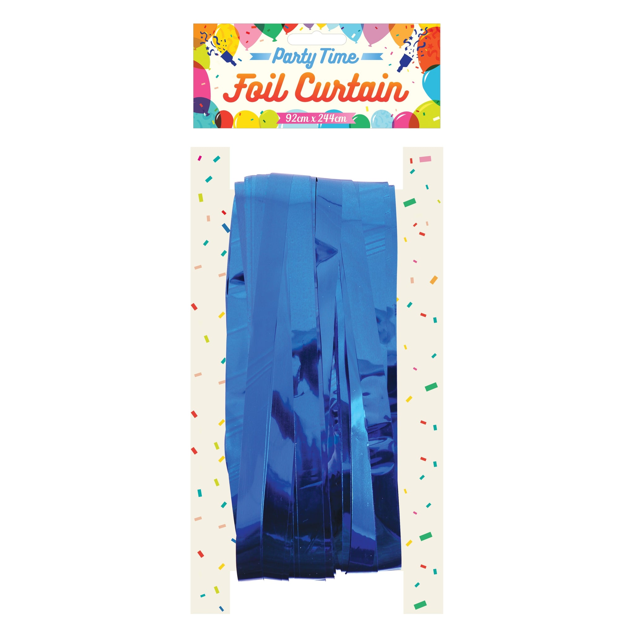 Blue Curtain Door Foil 1.2cm Cut 92 x 244cm {DC}