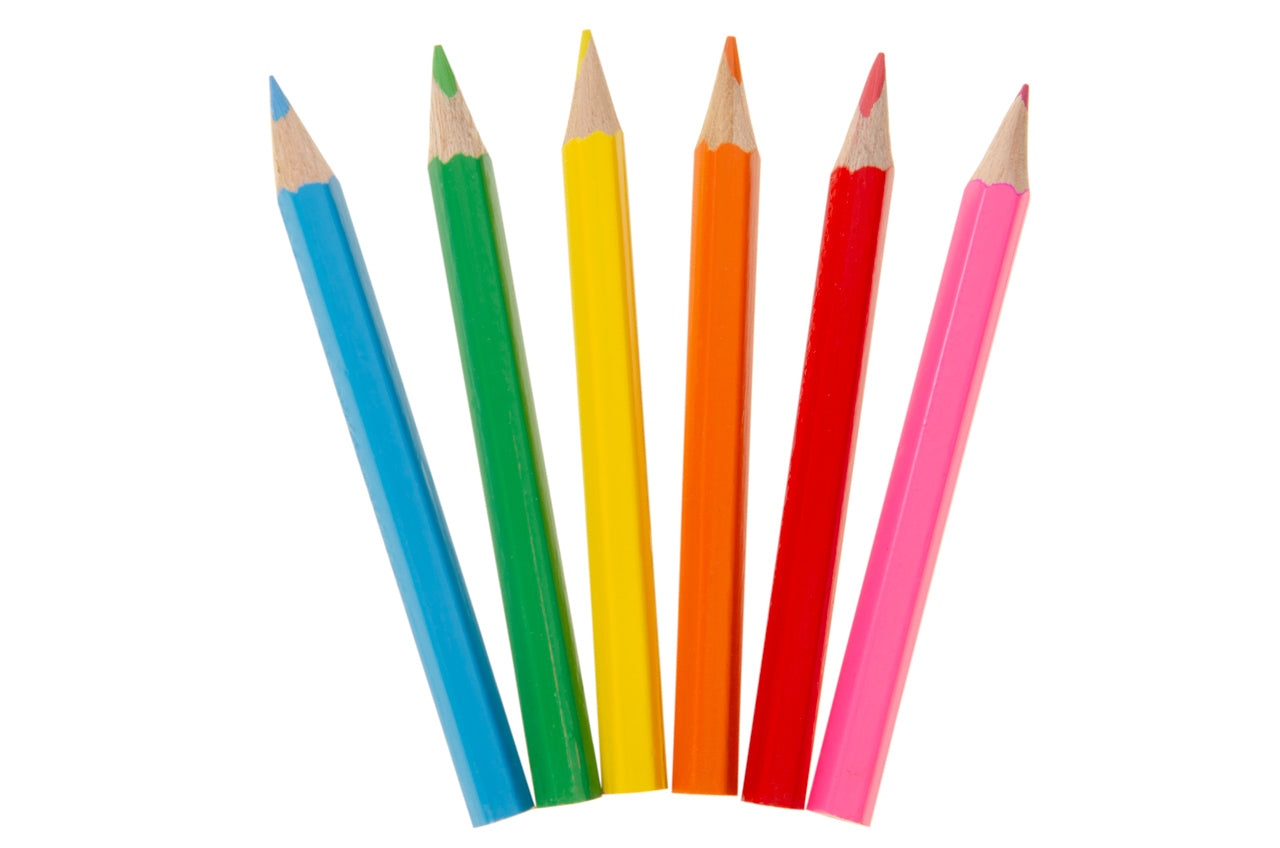 6 Pieces Emotion Face Colored Pencils 9cm
