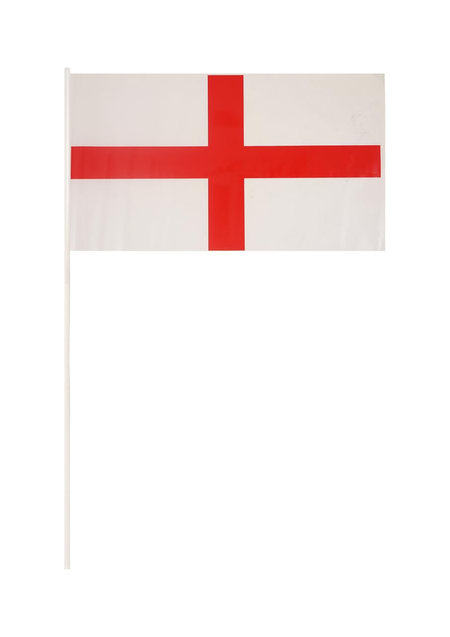 England St George Pvc Hand Flag with 40cm Stick
