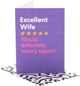 Funny Review Design Wife Anniversary Card