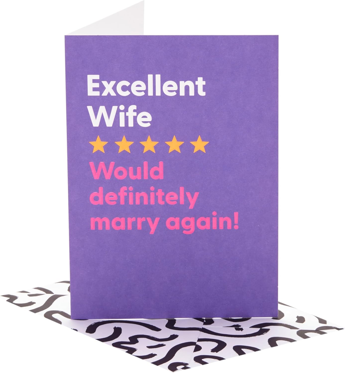 Funny Review Design Wife Anniversary Card