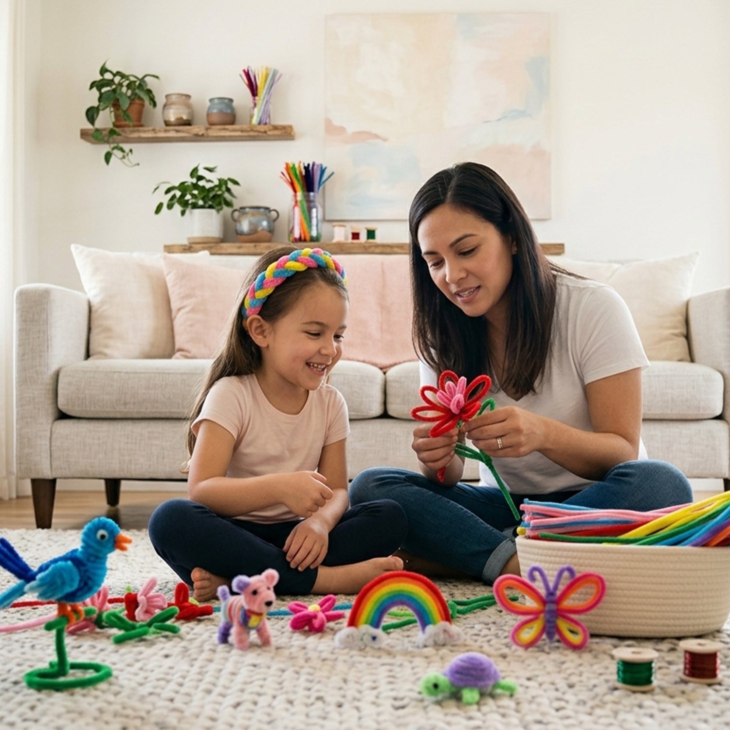 Pack of 50 Dark Blue Coloured Pipe Cleaners 30cm x 6mm Craft Chenille Stems