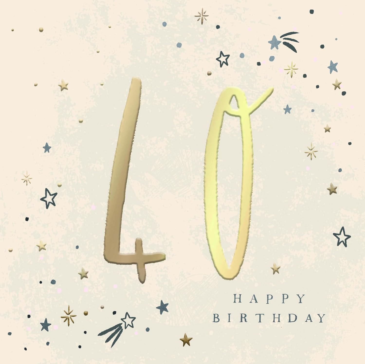 Stars Design Contemporary Luxury Foiled 40th Birthday Card