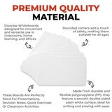 Pack of 12 5x3" Dry Wipe Whiteboards - Presentation Card Size